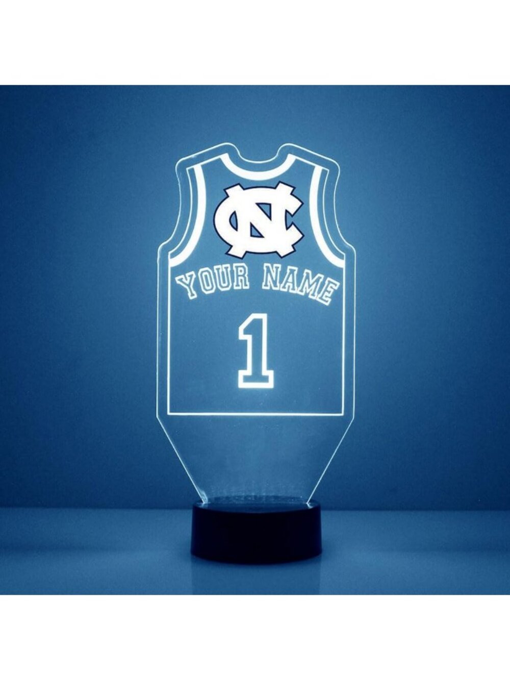 Personalized College Basketball Jersey LED Night Light with Remote & Custom